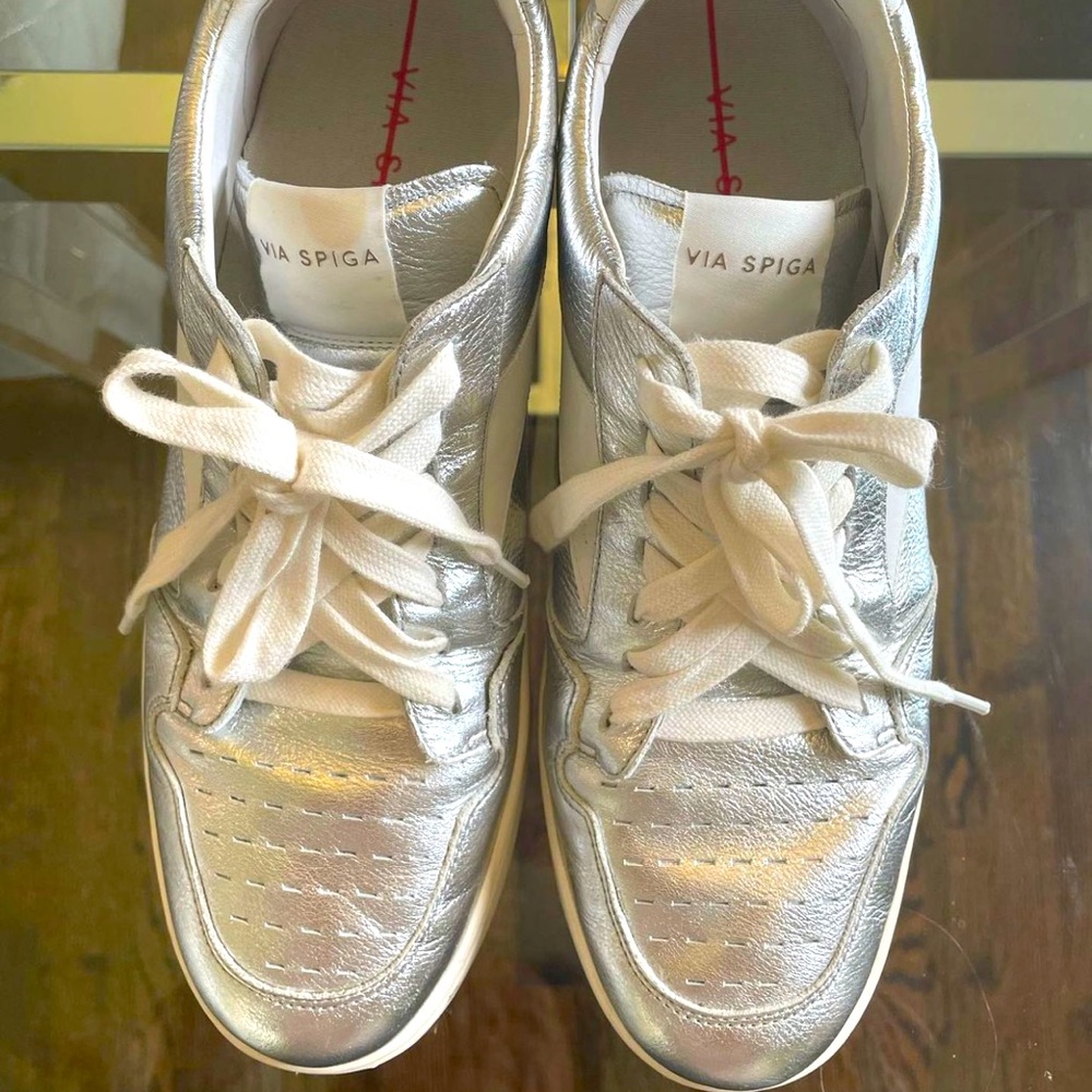 Via Spiga Metallic Silver Sz 39 eu